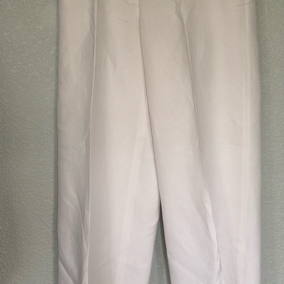 LOFT white linen trousers slacks - wide leg, worn once - Picture 8 of 10